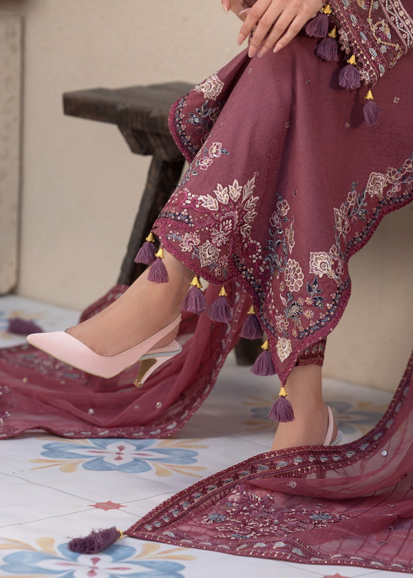 Dhanak-3PC Sequence Embroidered Shirt Embroidered Dupatta