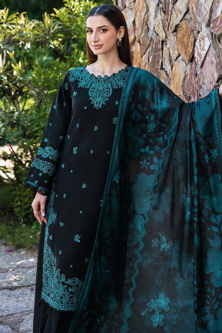 3PC UNSTITCHED DHANAK EMBROIDERED SHIRT WITH DHANAK EMB WORK SHAWL EMBROIDERED DUPATTA