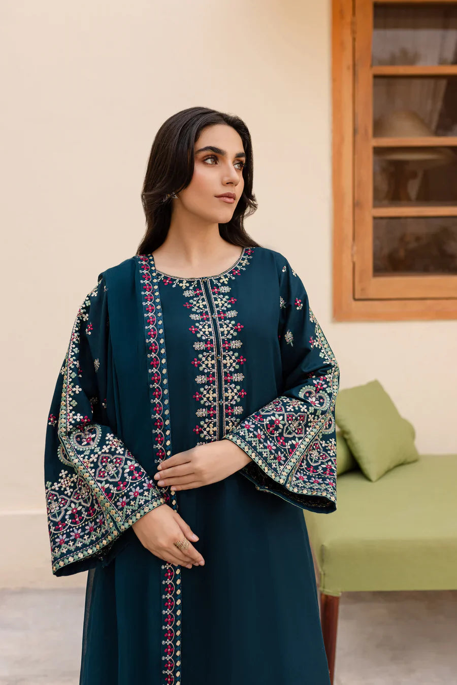 BATIK - 3PC Lawn Embroidered Suit - NE - ZS 5007