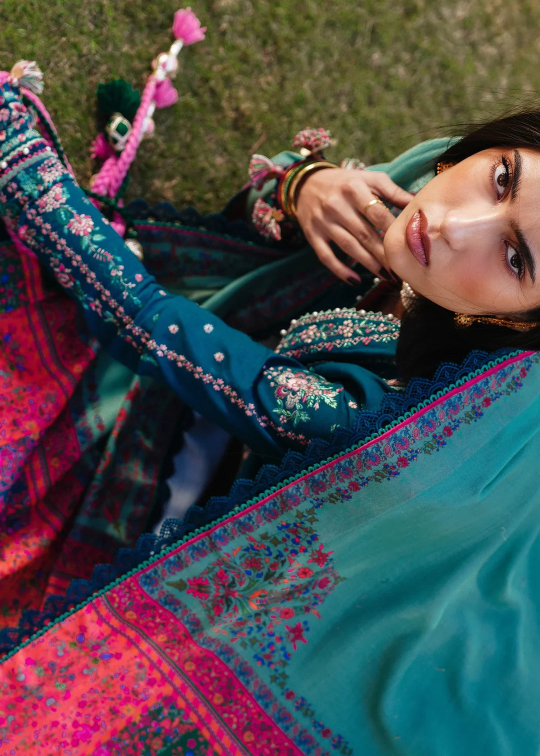 DHANAK 3PC EMBROIDERED HUSSAIN REHAR UNSTICHED ARTICLE BA-3071