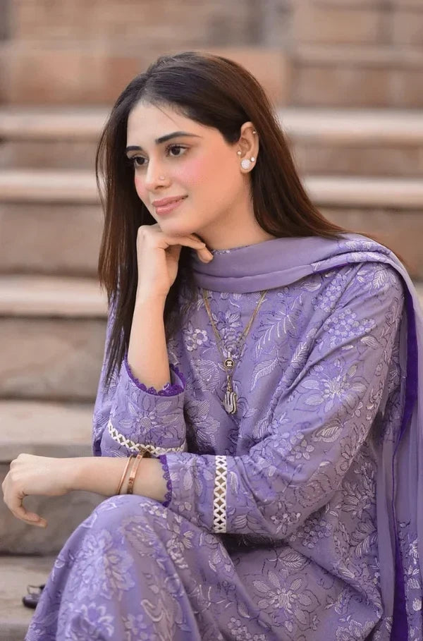 3PC EMBROIDERED UNSTICHED ARTICLE BA-3088