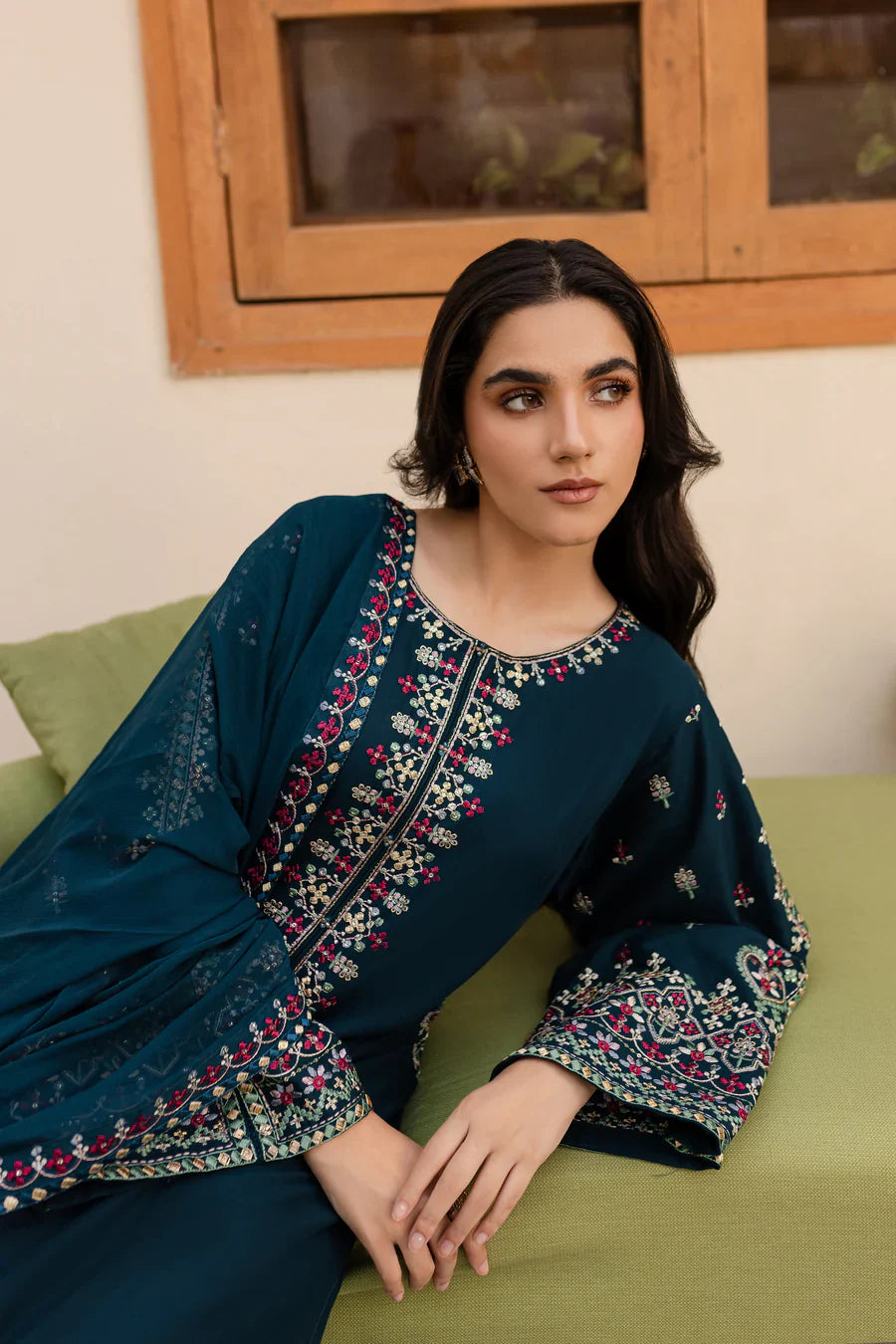 BATIK - 3PC Lawn Embroidered Suit - NE - ZS 5007