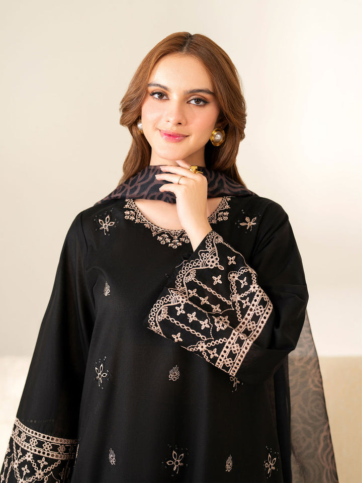 DHANAK EMBROIDERY 3PC SUIT