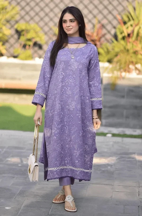 3PC EMBROIDERED UNSTICHED ARTICLE BA-3088