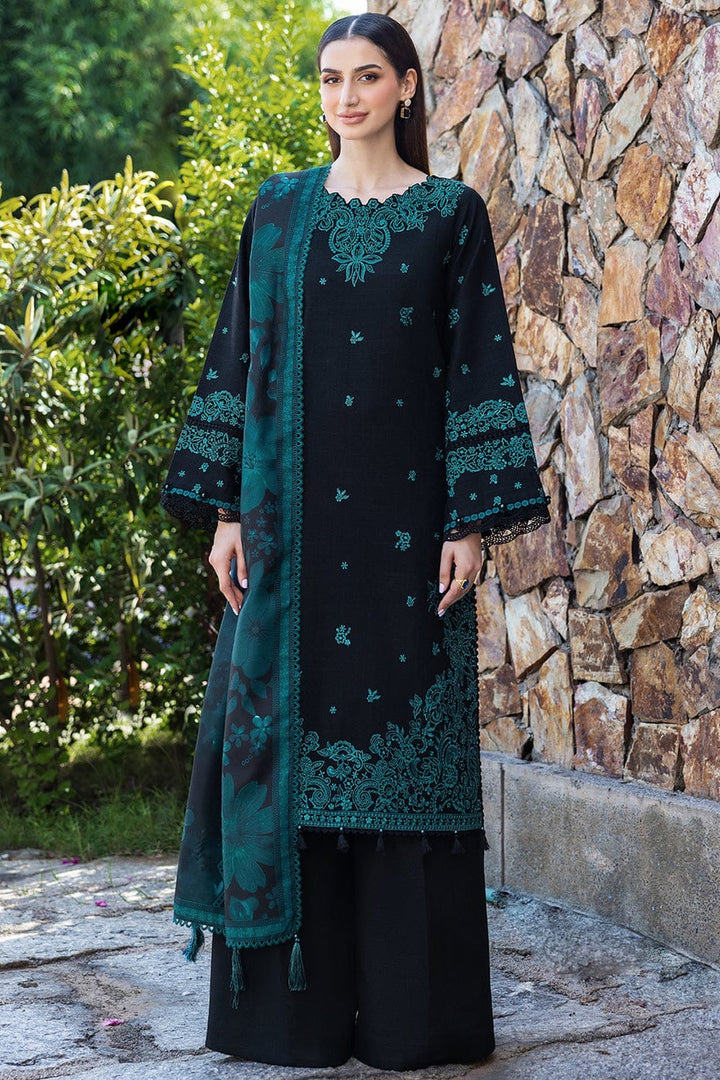 3PC UNSTITCHED DHANAK EMBROIDERED SHIRT WITH DHANAK EMB WORK SHAWL EMBROIDERED DUPATTA