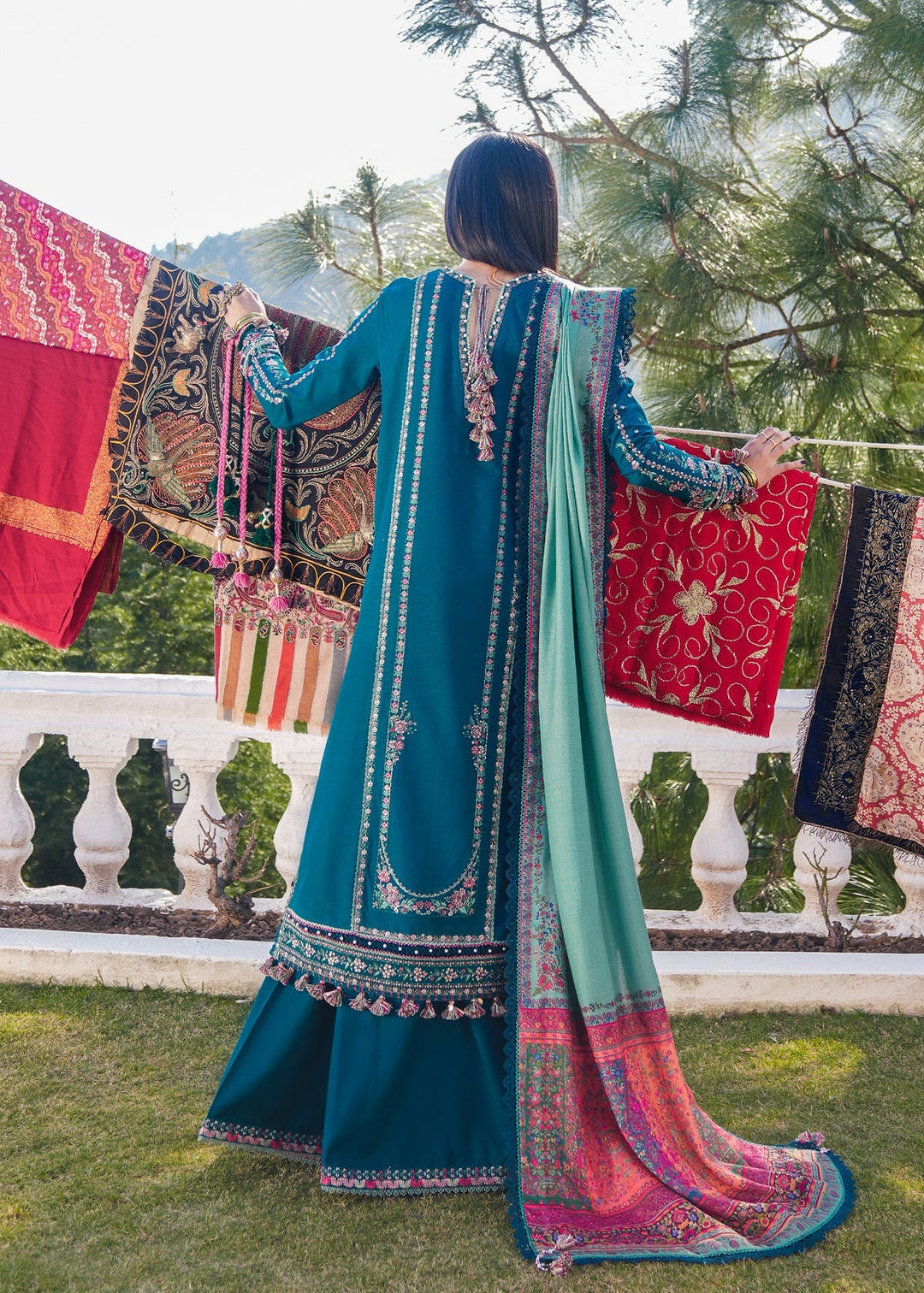 DHANAK 3PC EMBROIDERED HUSSAIN REHAR UNSTICHED ARTICLE BA-3071