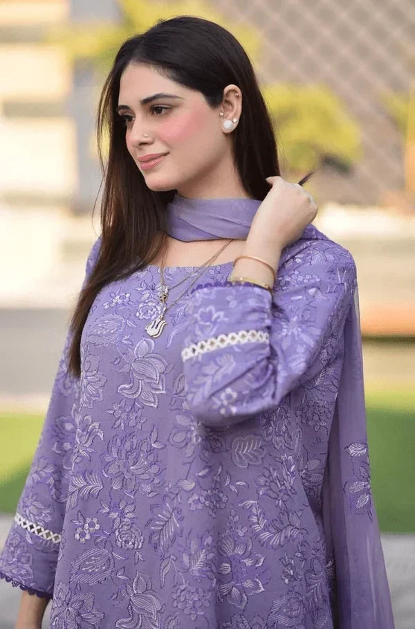 3PC EMBROIDERED UNSTICHED ARTICLE BA-3088