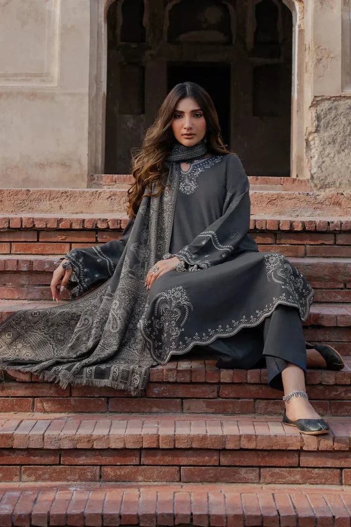 DHANAK EMBROIDERY 3PC SUIT