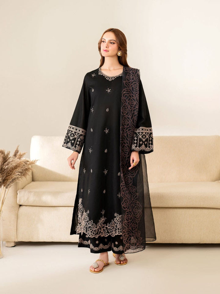 DHANAK EMBROIDERY 3PC SUIT