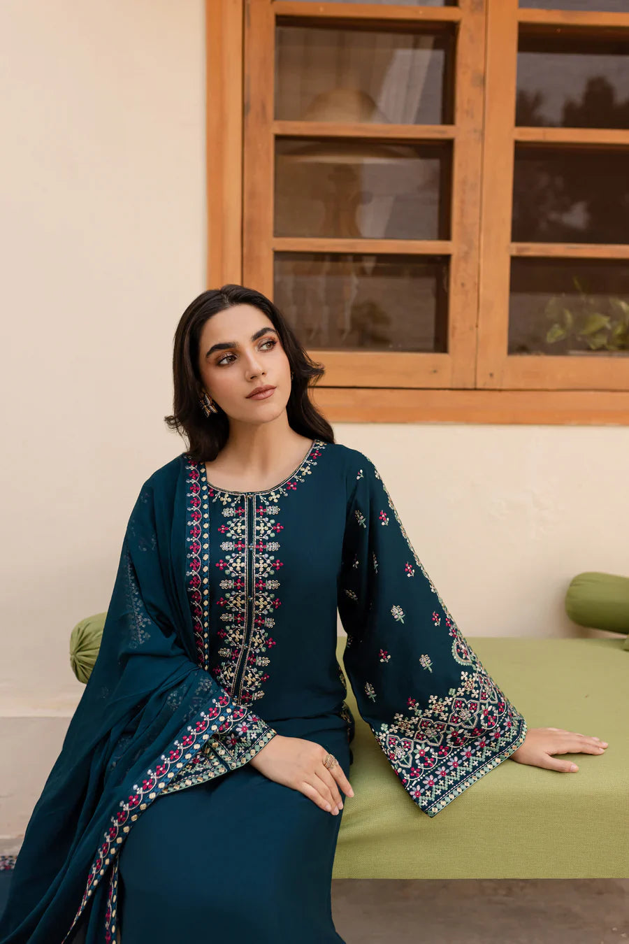 BATIK - 3PC Lawn Embroidered Suit - NE - ZS 5007