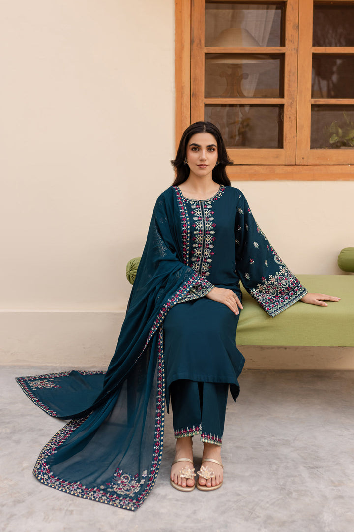 BATIK - 3PC Lawn Embroidered Suit - NE - ZS 5007